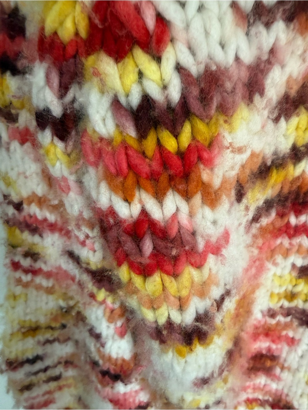 Gabriela Hearst Cashmere Multicolor Knit Sweater in Cream, Red, Yellow, Brown - Picture 7 of 14